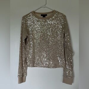 Sanctuary Sparkling Beige Sequin Top